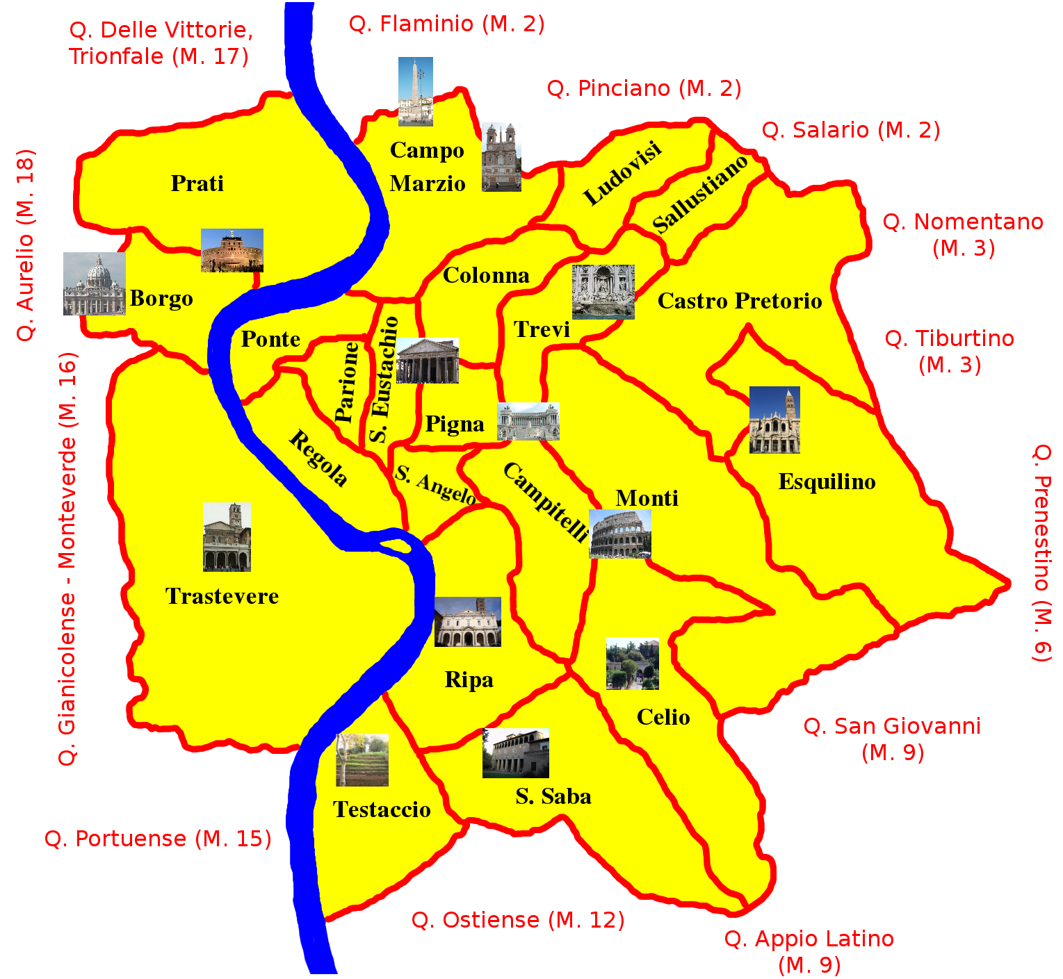 Rome Tourism - Geografía de Roma: Entre el Tíber Brillante y las Siete ...