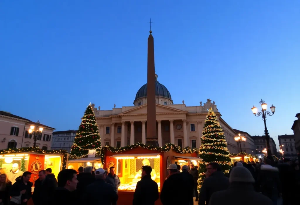 Marché de Noël sur la Piazza Navona de Rome